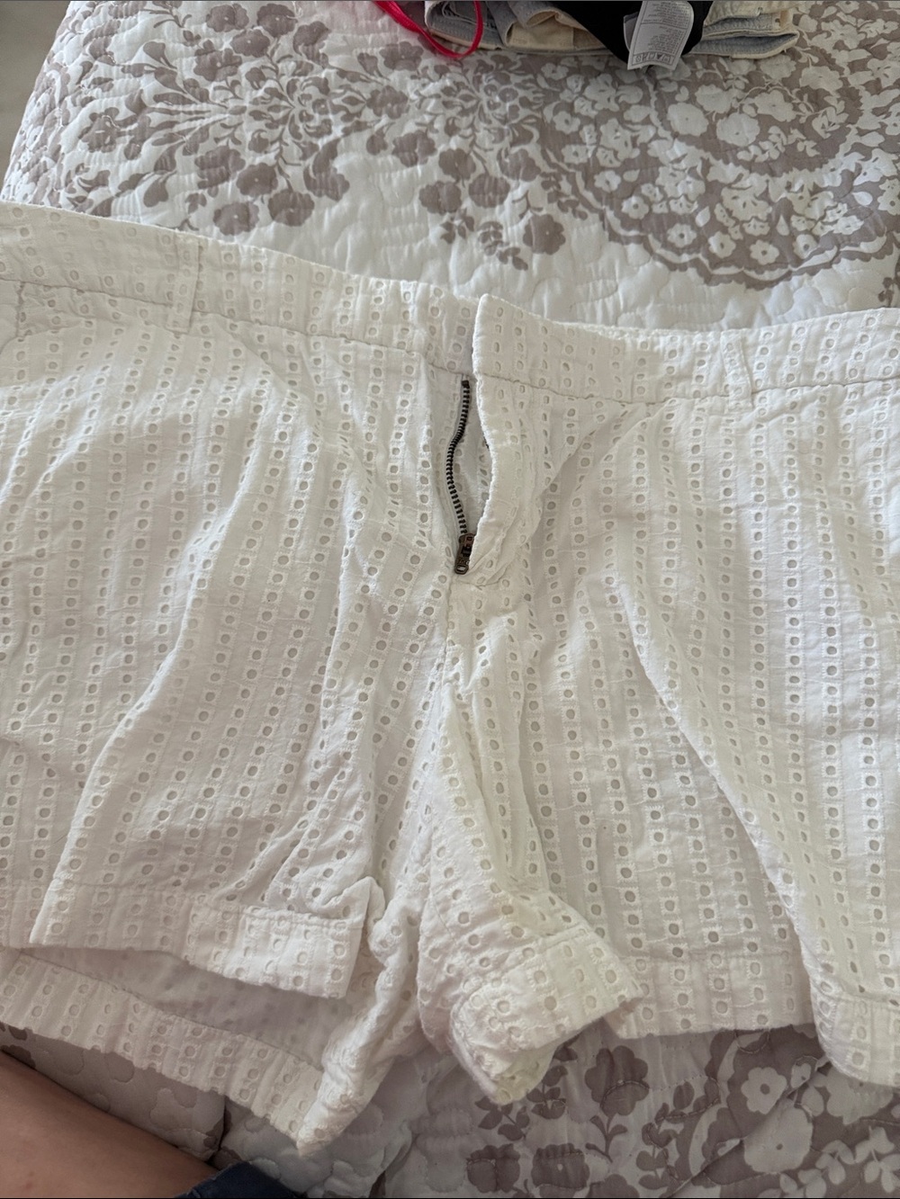 Merona White Eyelet Cotton Pajama Shorts